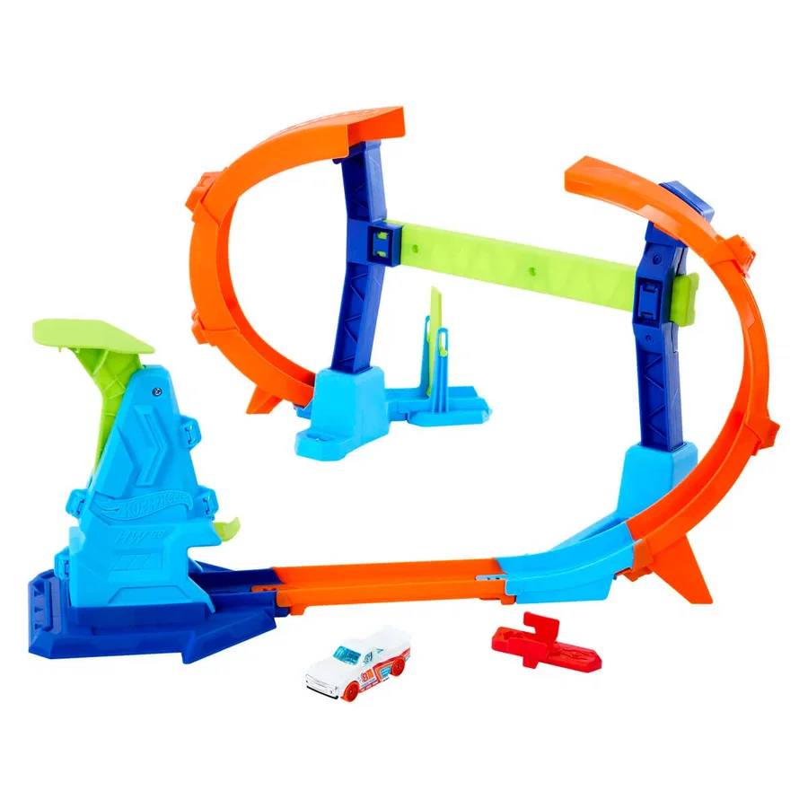 Hot Wheels Stunt Tracks Corkscrew Jump Champion