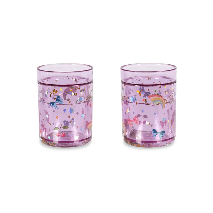 Konges Sløjd 2er-Pack Glitzerbecher, Rainbow Twinkle