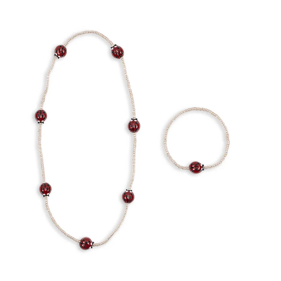 Konges Sløjd Marienkäfer-Halskette und Armband