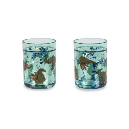 Konges Sløjd 2er-Pack Glitzerbecher, Crocodile
