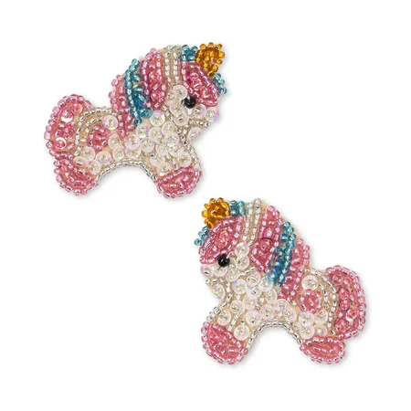 Konges Sløjd 2er-Pack Haarspangen mit Perlen, Unicorn