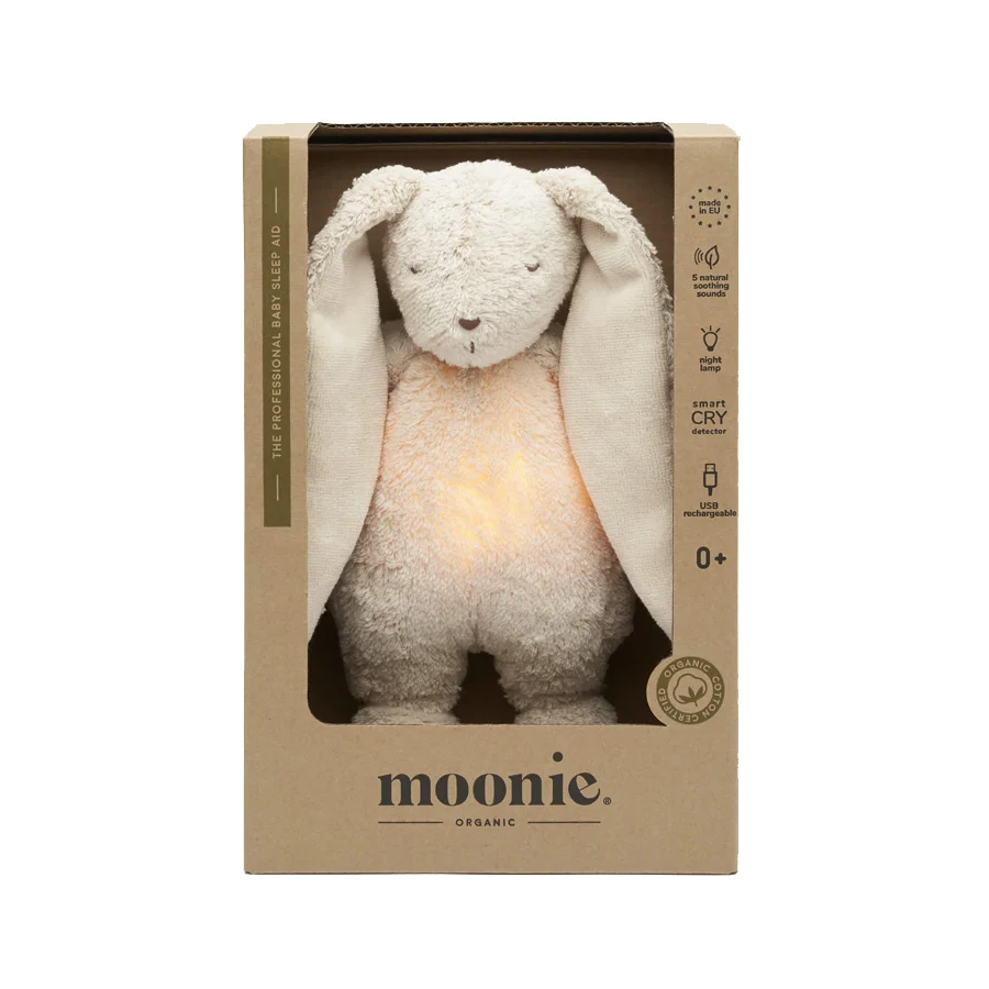 Moonie 2.0 Organic Humming Kaninchen mit Lampe, sand