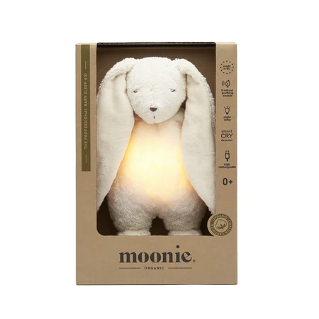Moonie 2.0 Organic Humming Kaninchen mit Lampe, polarweiss