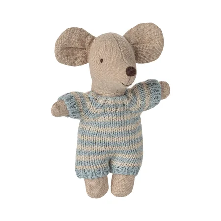 Maileg Babymaus in der Babytrage - Blau