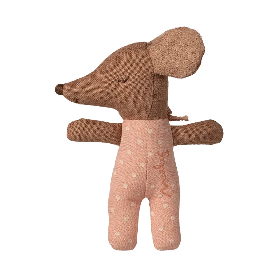 Maileg Sleepy Wakey Baby Maus in der Streichholzschachtel - Rose