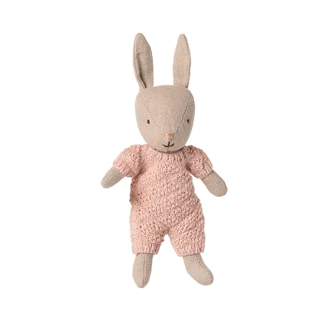 Maileg Kaninchen Micro, Sand - Rosa Strickbody