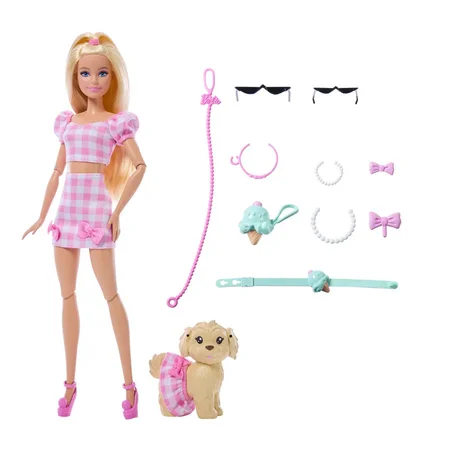 Barbie und Hund im Partnerlook, Schleifen