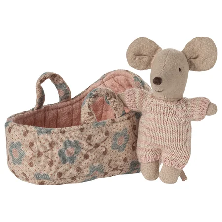 Maileg Babymaus in der Babytrage - Rose