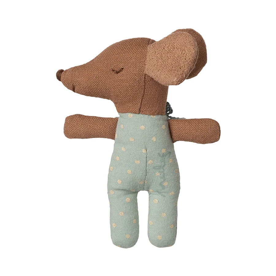Maileg Sleepy Wakey Baby Maus in der Streichholzschachtel - Blau