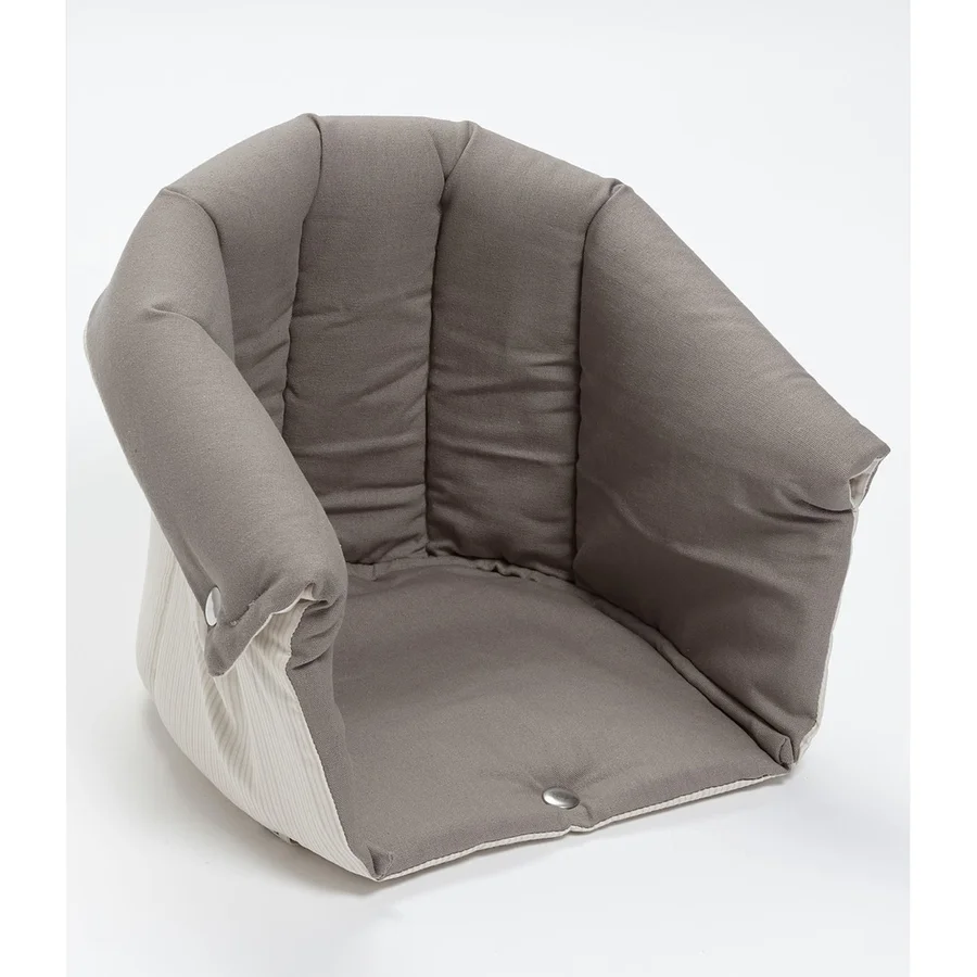 Copenhagen Colors multifunktionales Verdeck für Babylift, dunkelgrau einfarbig mit cremefarbenen Streifen