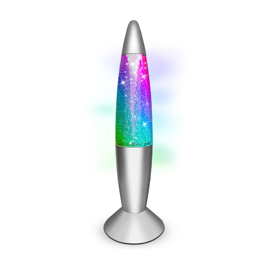 Tornado glitter lampe, multifarvet