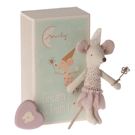Zahnfee-Maus, kleine Schwester in Streichholzschachtel, Maileg