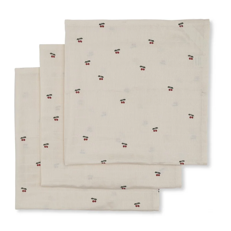 Konges Sløjd 3-pak stofbleer, Cherry