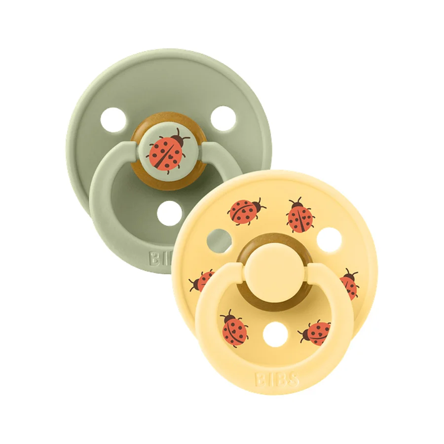 BIBS 2-Pak Studio Colour Sut Str 2 - Ladybug Sage Mix