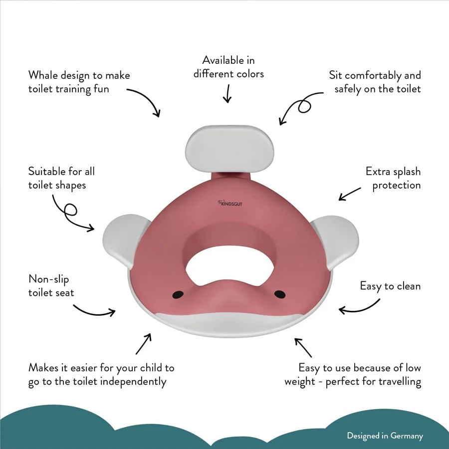 Kindsgut Toilettensitz, Wal - Dusty Pink