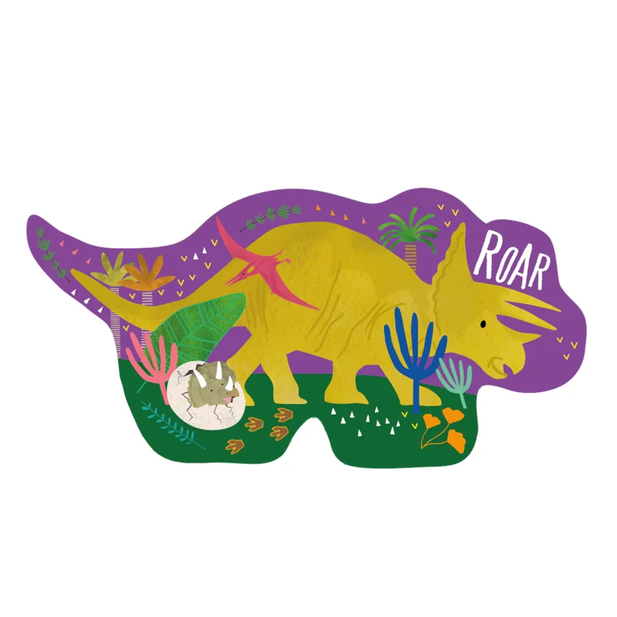 Kinderpuzzle, 12 Teile - Dino, Floss & Rock