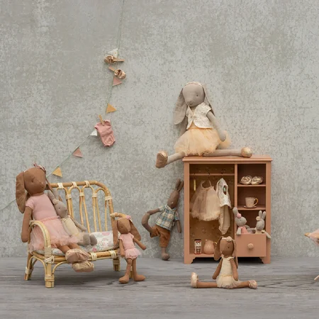 Maileg Rattan Sofa, groß - Nature