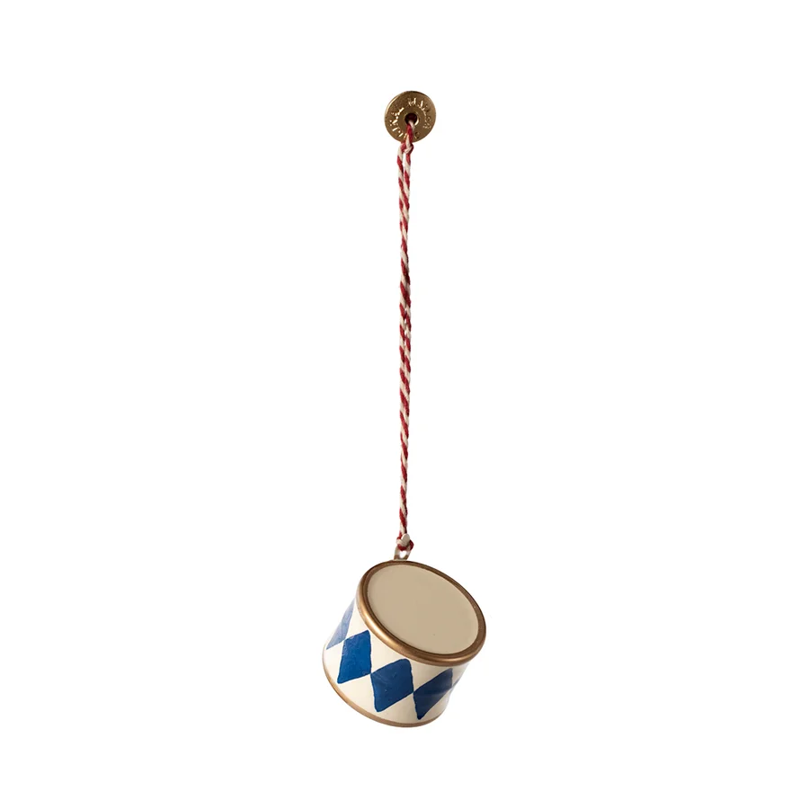 Maileg Metall Weihnachtsschmuck, kleine Trommel - Dark Blue