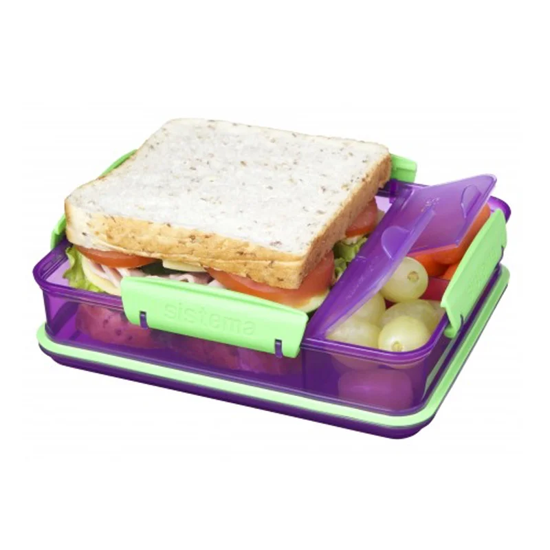 Sistema aflang madkasse med rum, blå