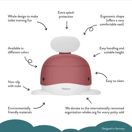 Kindsgut Kindertöpfchen, Wal - Dusty Pink