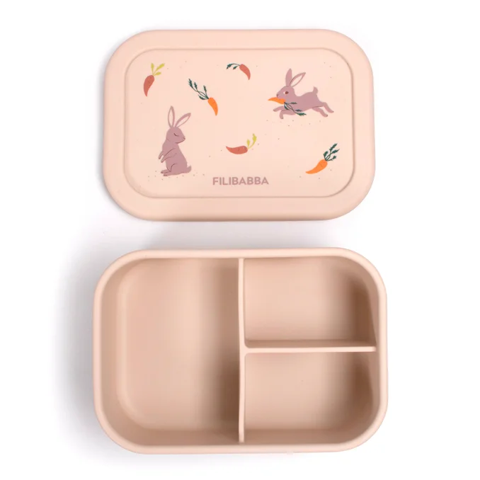 Filibabba Brotdose aus Silikon, toasted almond