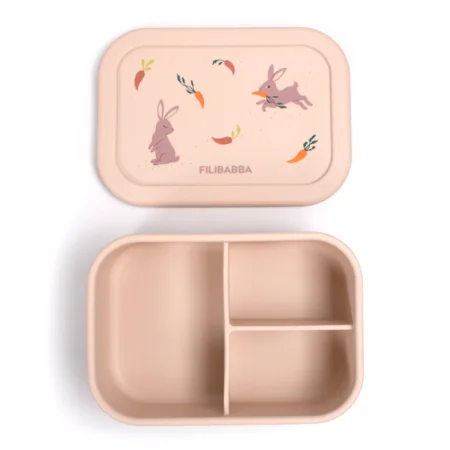 Filibabba Brotdose aus Silikon, toasted almond