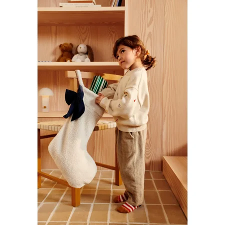 Liewood Eva Fleece-Weihnachtssocke, klassisch navy/sandy