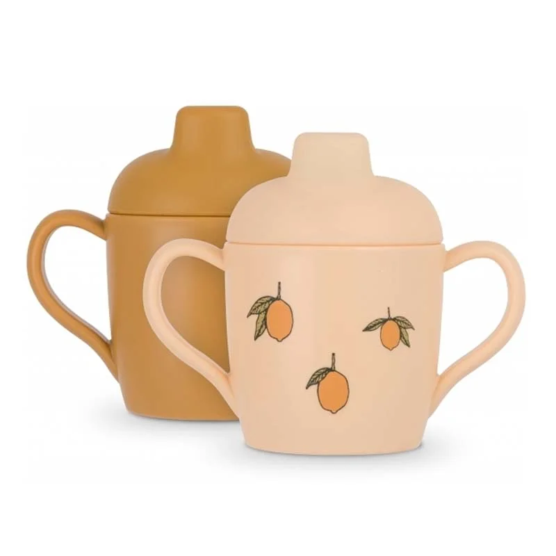 Konges Sløjd 2er-Pack Trinkbecher, lemon