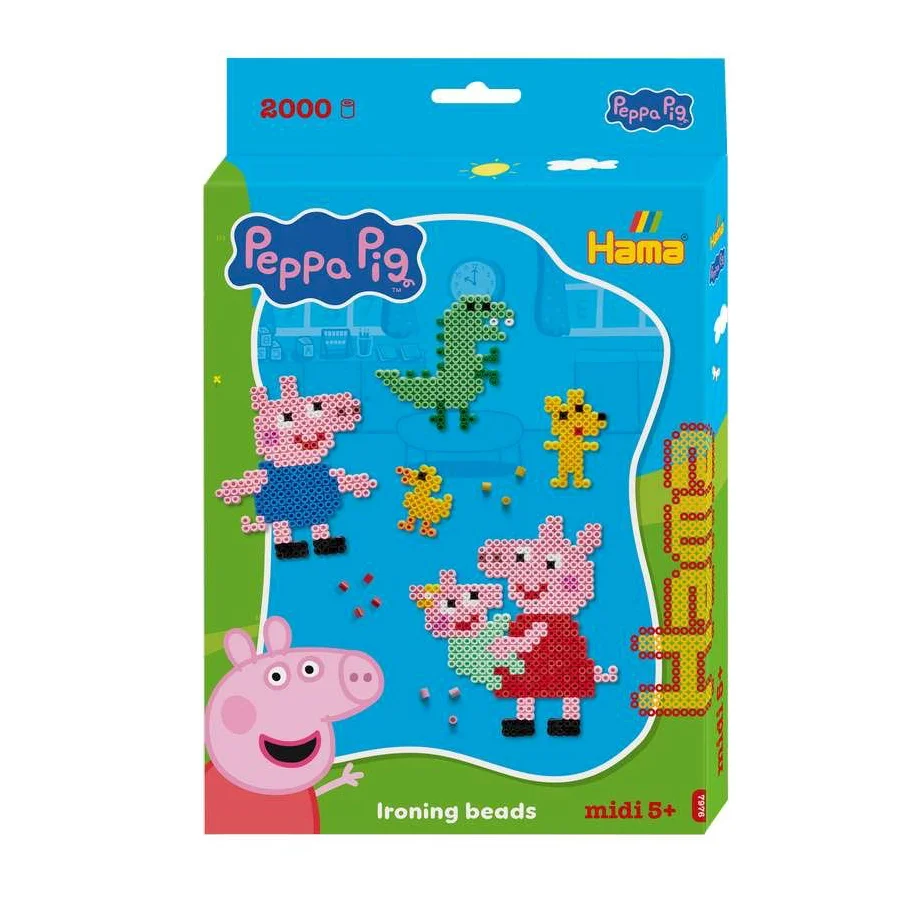 Hama Midi Box Bügelperlen Peppa Pig und Kleines Schwester
