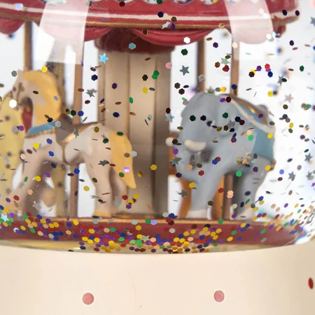 Konges Sløjd Glitzer-Schneekugel Karussell - Multi