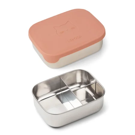 Liewood Brotdose Edelstahl, Cat Dark Rose