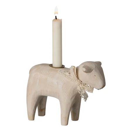 Maileg Kerzenständer Lamm, altweiß