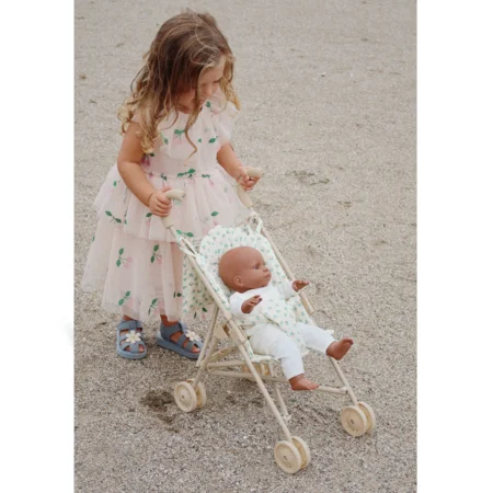 Konges Sløjd dukke klapvogn, fleur coloré