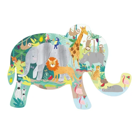 Kinderpuzzle, 40 Teile - Jungle, Floss & Rock