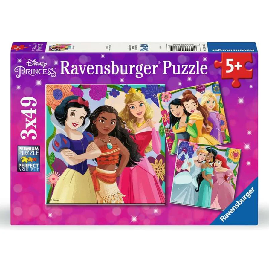 Disney-Prinzessin-Puzzle, 3x49 Teile