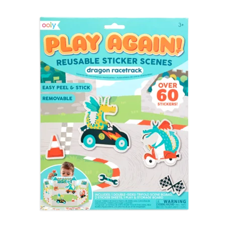 Ooly genanvendelige stickers, drage racerløb