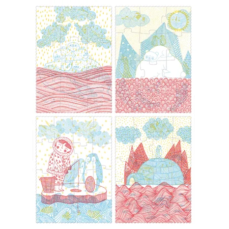 LONDJI Puzzle m.magischer Lupe "Dans l´igloo"