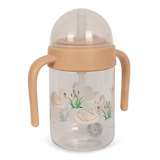 Konges Sløjd Babyflasche mit Griff, swan