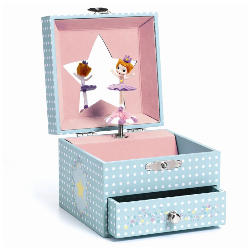 Djeco Schmuckkästchen mit Musik, Ballerina hellblau