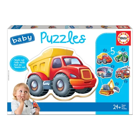 Educa Baby 5 Puzzles, Autos