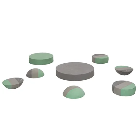 bObles blandede tumlesten, grå