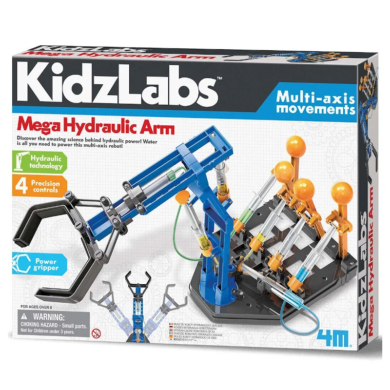 4M KidzLabs eksperiment legetøj, mega hydraulisk arm