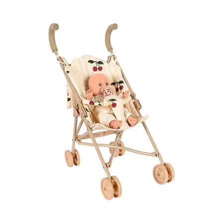 Konges Sløjd Cherie Puppe mit Kinderwagen, Ma Grande Cerise Glitter