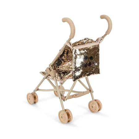 Konges Sløjd Glitzernder Puppenwagen, Cherry