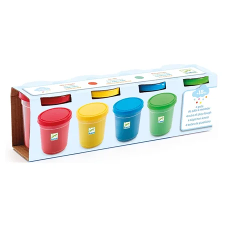 Djeco Modellervoks i Bøtter, Basis Farver