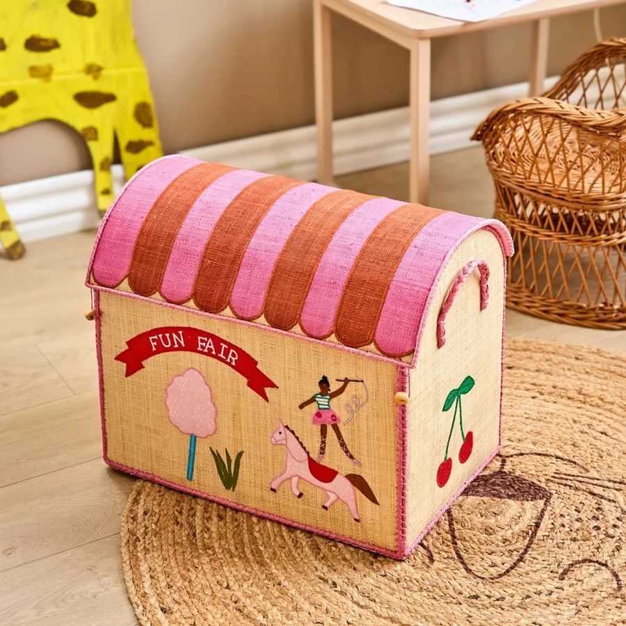 Rice Aufbewahrungskorb, Pink Fun Fair - Groß