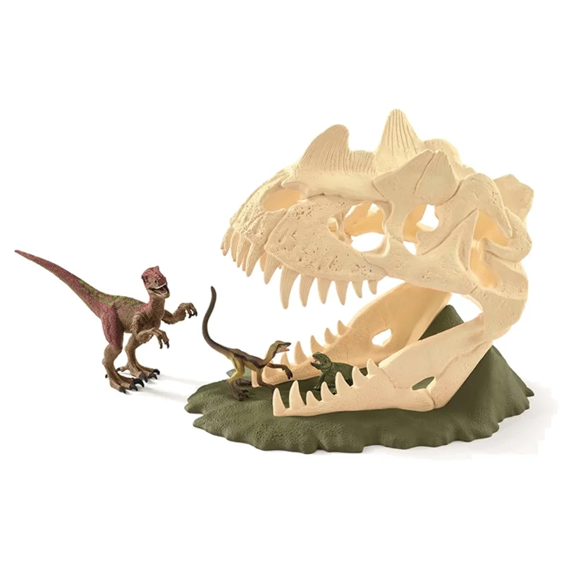 Schleich dinosaurfælde og velociraptor