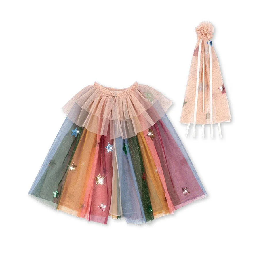 Konges Sløjd Regenbogen-Feen-Kostüm mit Glitzer, Evening Sand