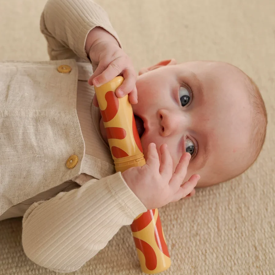 MODU Baby Aktivitäts-Set, 10 Teile - Sand Grey/Honey Yellow