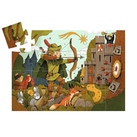 Djeco Silhouetten-Puzzle Robin Hood, 36 Teile